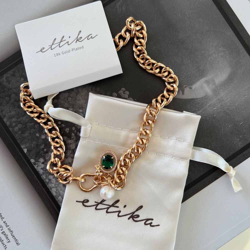 Charming Links 18k Gold Plated Necklace